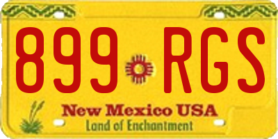 NM license plate 899RGS