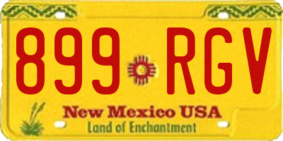 NM license plate 899RGV