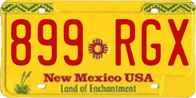 NM license plate 899RGX