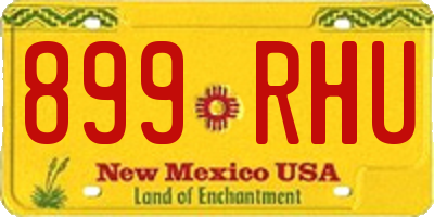 NM license plate 899RHU