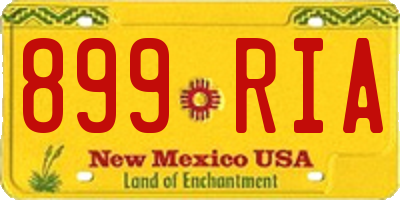 NM license plate 899RIA