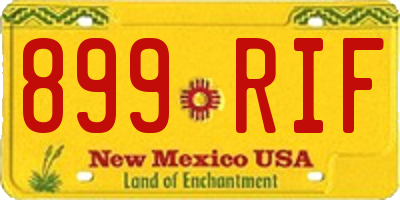 NM license plate 899RIF