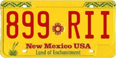 NM license plate 899RII