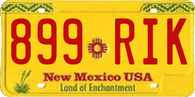 NM license plate 899RIK