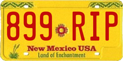 NM license plate 899RIP