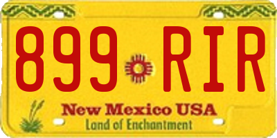 NM license plate 899RIR