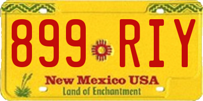 NM license plate 899RIY