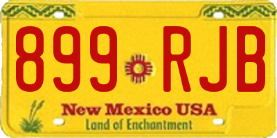 NM license plate 899RJB