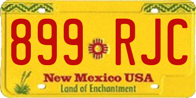 NM license plate 899RJC