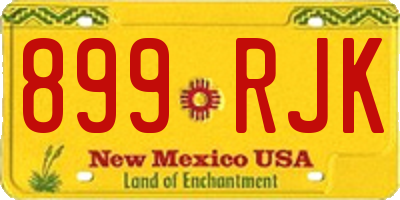 NM license plate 899RJK