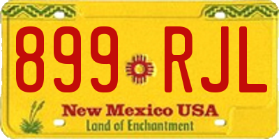 NM license plate 899RJL