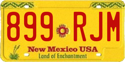 NM license plate 899RJM