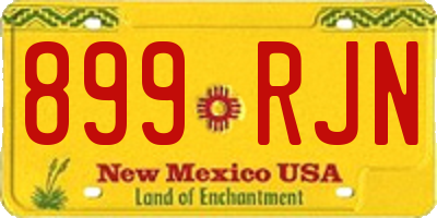 NM license plate 899RJN