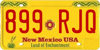 NM license plate 899RJQ