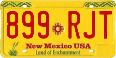 NM license plate 899RJT