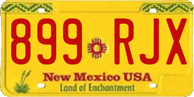 NM license plate 899RJX