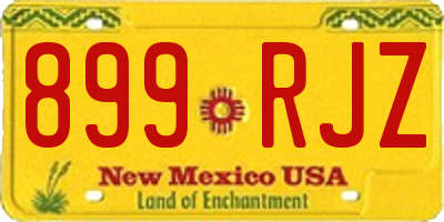NM license plate 899RJZ