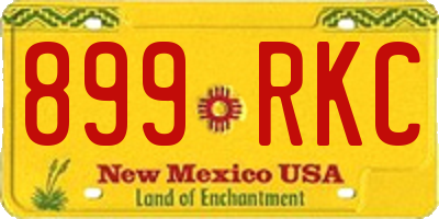 NM license plate 899RKC