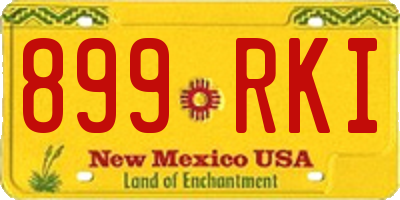 NM license plate 899RKI