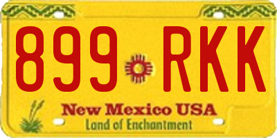 NM license plate 899RKK