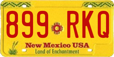 NM license plate 899RKQ