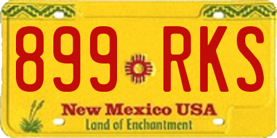 NM license plate 899RKS