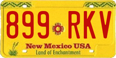 NM license plate 899RKV
