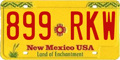 NM license plate 899RKW