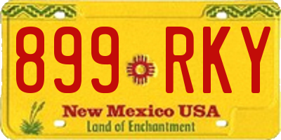 NM license plate 899RKY