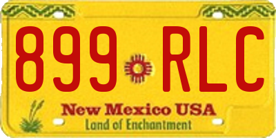 NM license plate 899RLC