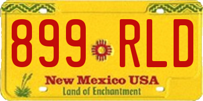 NM license plate 899RLD