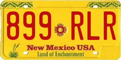 NM license plate 899RLR