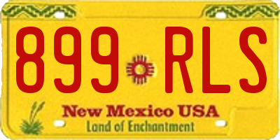 NM license plate 899RLS