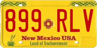 NM license plate 899RLV