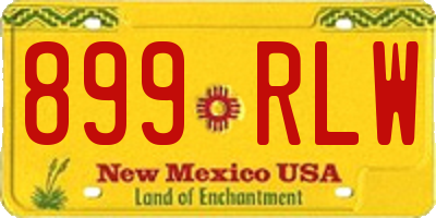 NM license plate 899RLW