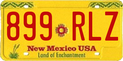 NM license plate 899RLZ