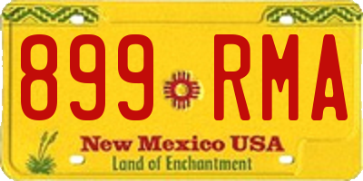 NM license plate 899RMA