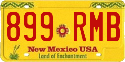 NM license plate 899RMB