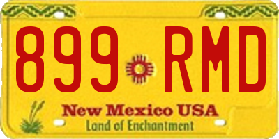 NM license plate 899RMD