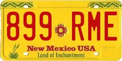 NM license plate 899RME