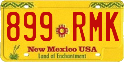NM license plate 899RMK