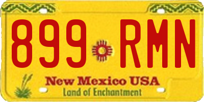 NM license plate 899RMN