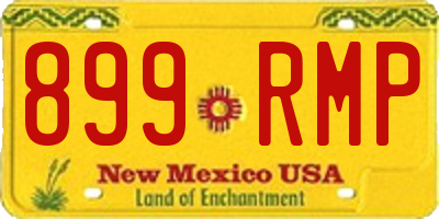 NM license plate 899RMP