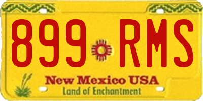 NM license plate 899RMS