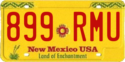 NM license plate 899RMU