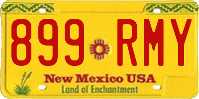 NM license plate 899RMY