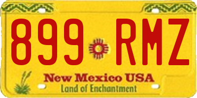 NM license plate 899RMZ