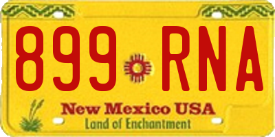 NM license plate 899RNA