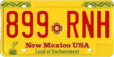 NM license plate 899RNH