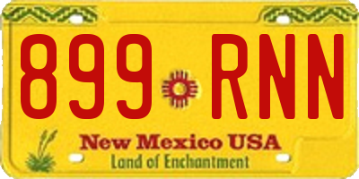 NM license plate 899RNN